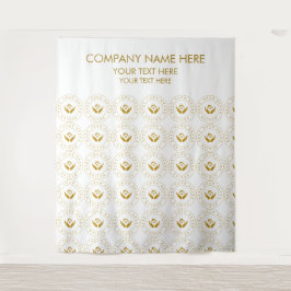 Custom Company Logo Naam Foto Banner voor Bedrijve Wandkleed