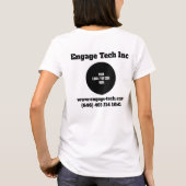 Custom Company Logo Name Business Employee Persone T-shirt (Achterkant)