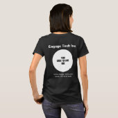Custom Company Logo Name Business Employee Persone T-shirt (Achterkant volledig)