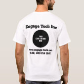 Custom Company Logo Name Business Employee Persone T-shirt (Achterkant)