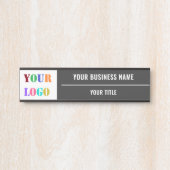 Custom Company Logo Name Business Office Door Sign Deurbordje (Voorkant)