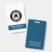 Custom Company Logo Name Title Employee Badge (Voor- en achterkant)