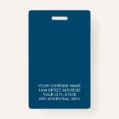 Custom Company Logo Name Title Employee Badge (Achterkant)