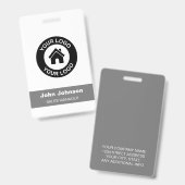 Custom Company Logo Name Title Employee Badge (Voor- en achterkant)