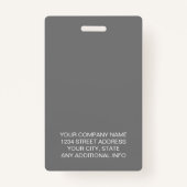 Custom Company Logo Name Title Employee Badge (Achterkant)