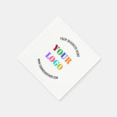 Custom Company Logo Name Website Business Napkins Servet (Hoek)