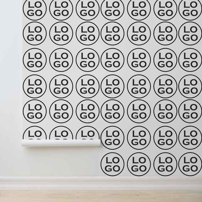 Custom Company Logo of Afbeelding op wit Behang (Applicatie)