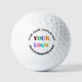 Custom Company Logo of Photo and Text Golf Balls Golfballen (Voorkant)