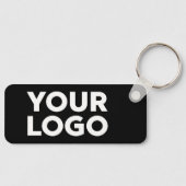 Custom Company Logo on Black Corporate Swag Sleutelhanger (Voorkant)
