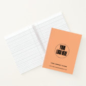 Custom Company Logo Pastel Oranje | Personaliseren Notitieboek (Binnen)