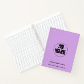 Custom Company Logo Pastel Paars Lavender Notitieboek (Binnen)