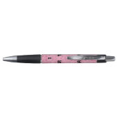 Custom Company Logo Pattern Hot Pink Glitter Pen (Achterkant)