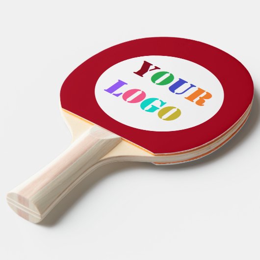 Custom Company Logo Ping Pong Paddle Uw Kleuren Tafeltennisbatje (Voorkant Gekanteld)