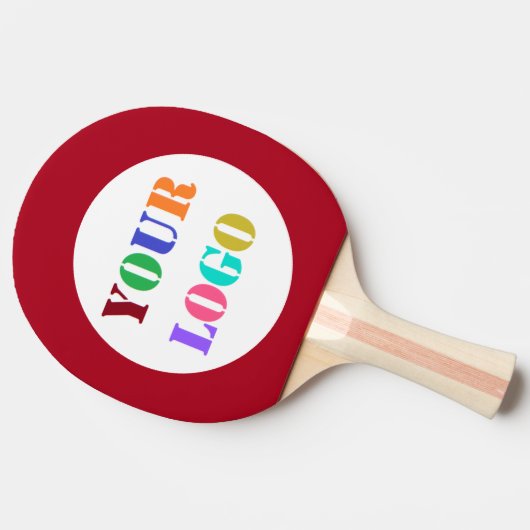 Custom Company Logo Ping Pong Paddle Uw Kleuren Tafeltennisbatje (Zijkant)