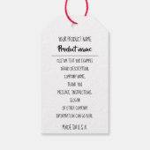 Custom Company Logo Product Description GEMAAKT US Cadeaulabel (Achterkant)