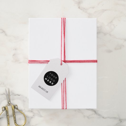 Custom Company Logo Product Description GEMAAKT US Cadeaulabel (Met Touw)