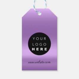 Custom Company Logo Product Paars Cadeaulabel