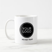 Custom Company Logo & Professional Employee Name  Koffiemok (Links)
