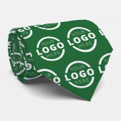 Custom Company Logo Promotion Business Green Stropdas (Opgerold)