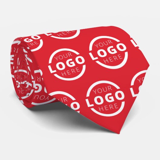 Custom Company Logo Promotion Business Red Stropdas (Opgerold)