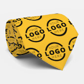Custom Company Logo Promotion Business Yellow Stropdas (Opgerold)