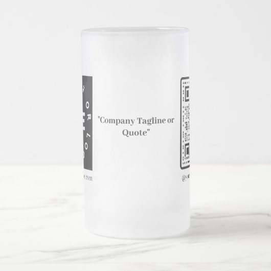 Custom Company Logo & QR Corporate Promotion Matglas Bierpul (Center)