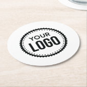 Custom Company Logo Ronde Kartonnen Onderzetter (Gebogen)