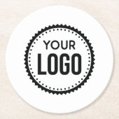 Custom Company Logo Ronde Kartonnen Onderzetter (Voorkant)