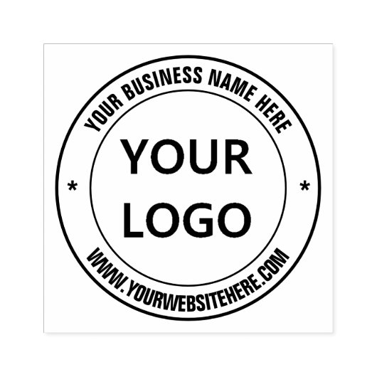 Custom Company Logo Ronde Rubber Stamp Voorbeeld Rubberstempel (Afrduk)