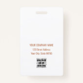 Custom Company Logo Roos Gold Kantoor Employee Badge (Achterkant)