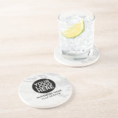 Custom Company Logo Round Sandstone Coaster Zandsteen Onderzetter (Zijkant)