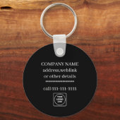 Custom Company Logo Slogan Promo Keychains Sleutelhanger (Achterkant)