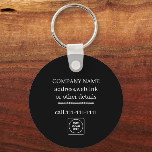 Custom Company Logo Slogan Promo Keychains Sleutelhanger (Achterkant)