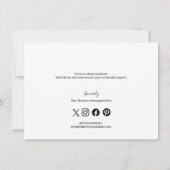 Custom Company Logo Social Faux Gold Black Kaart (Achterkant)