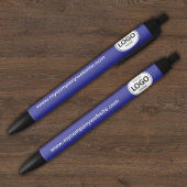 Custom Company Logo & Tekst Blauw Zwarte Inkt Pen