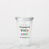 Custom Company Logo Tekst Business Acryl Tumbler Acryl Drinkbeker (Voorkant)