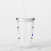 Custom Company Logo Tekst Business Acryl Tumbler Acryl Drinkbeker (Links)