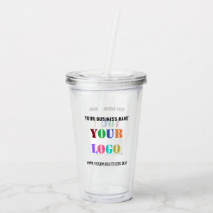 Custom Company Logo Tekst Business Acryl Tumbler Acryl Drinkbeker