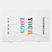 Custom Company Logo Tekst Business Keukenhanddoek (Horizontaal)