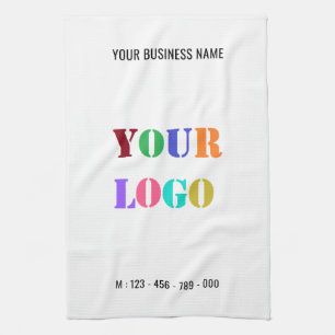 Custom Company Logo Tekst Business Keukenhanddoek
