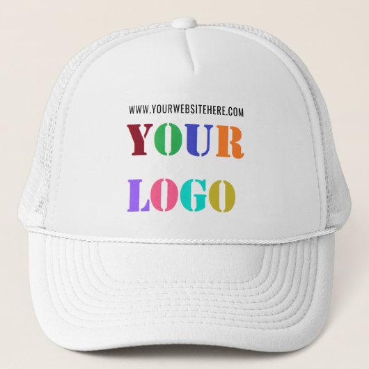 Custom Company Logo Tekst Business Trucker Hoed Pet (Voorkant)