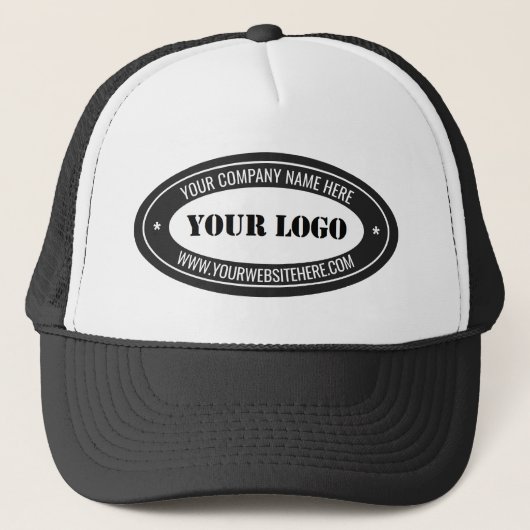 Custom Company Logo Tekst Business Trucker Hoed Trucker Pet (Voorkant)