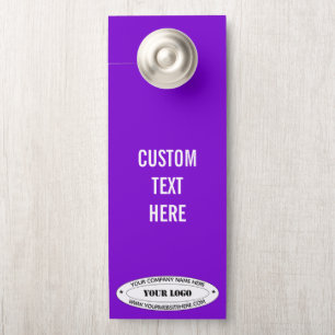 Custom Company Logo Tekst Door Hanger Uw Kleuren