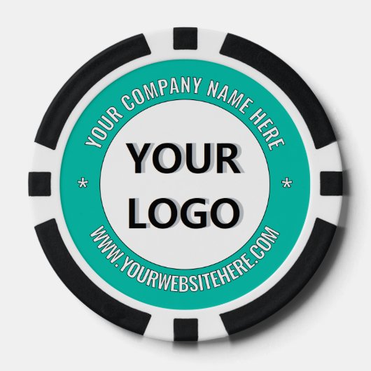 Custom Company Logo Tekst en Kleuren Poker Chips (Voorkant)