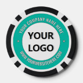 Custom Company Logo Tekst en Kleuren Poker Chips (Achterkant)