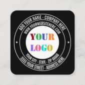 Custom Company Logo Tekst en Kleuren Visitekaartje (Voorkant)