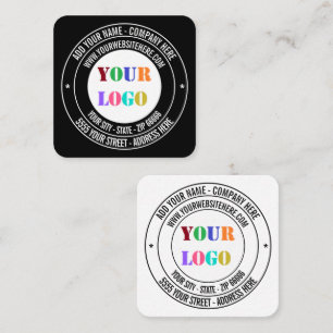 Custom Company Logo Tekst en Kleuren Visitekaartje