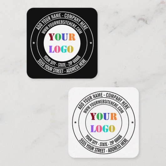 Custom Company Logo Tekst en Kleuren Visitekaartje (Voorkant / Achterkant)