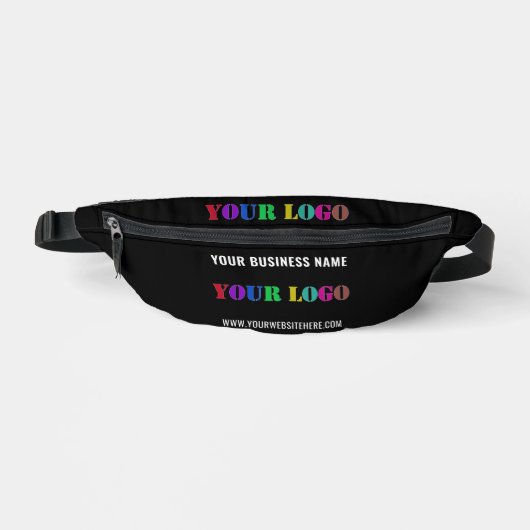 Custom Company Logo Tekst Fanny Pack - Kies kleur Heuptasje (Voorkant)