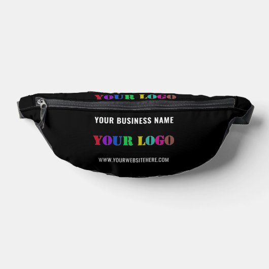 Custom Company Logo Tekst Fanny Pack - Kies kleur Heuptasje (Liggend)